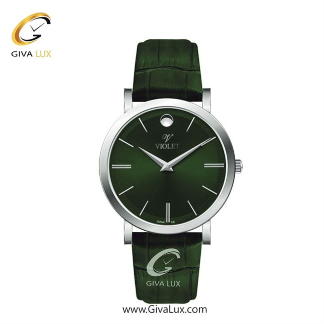 ساعت مچی اورجینال زنانه ویولت VIOLET نقره ای | سبز| سبز یشمی تیره| کد رفرنس 0631